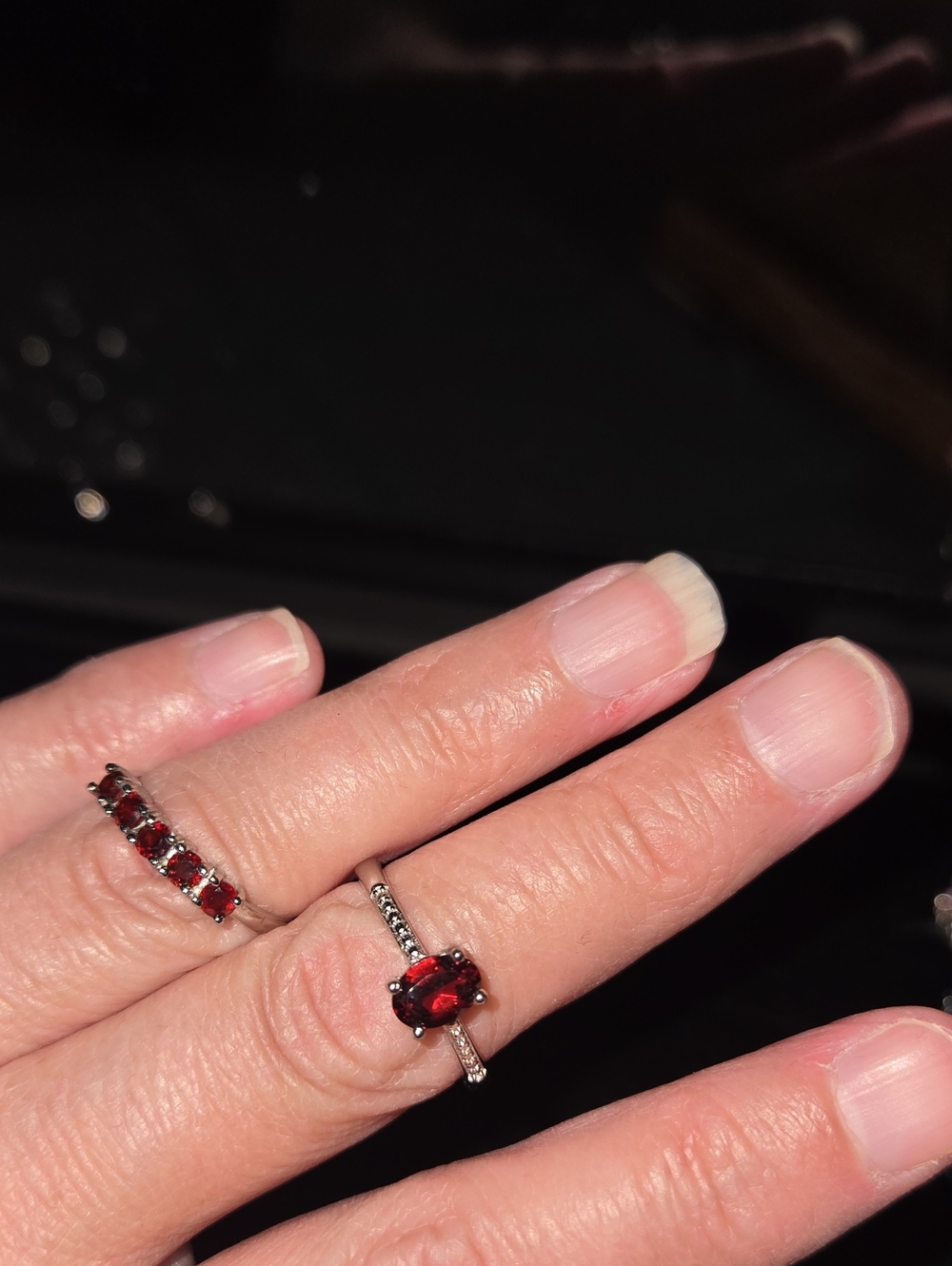 Set Of 17 Rings Women's Adjustable Multi-Color Gemstone Ring Collection - Picture 5 of 9